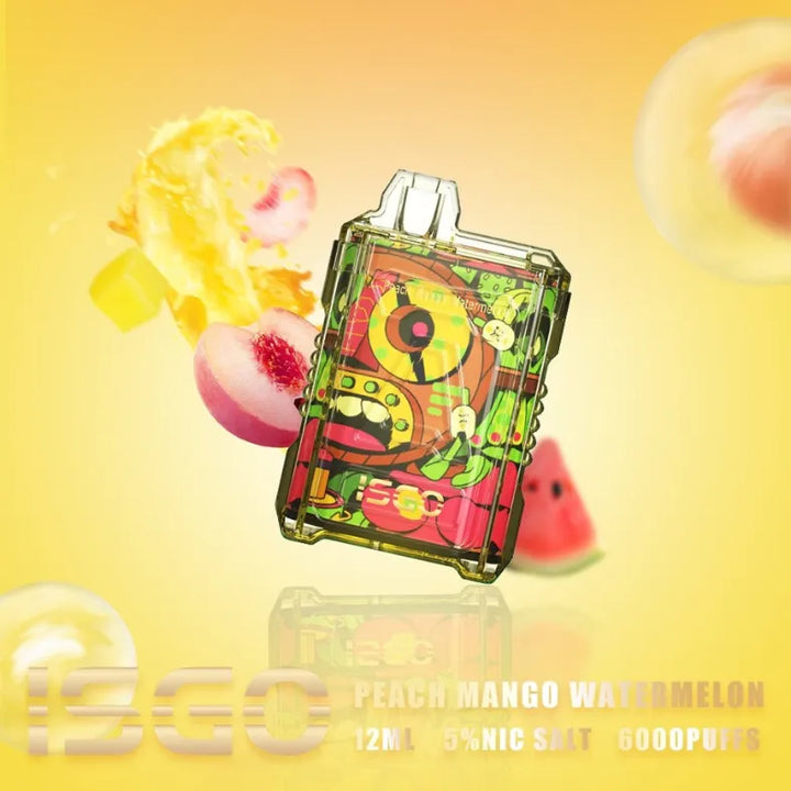 Peach Mango Watermelon  - ISGO 6000 Puffs Disposable Vape in Dubai, UAE