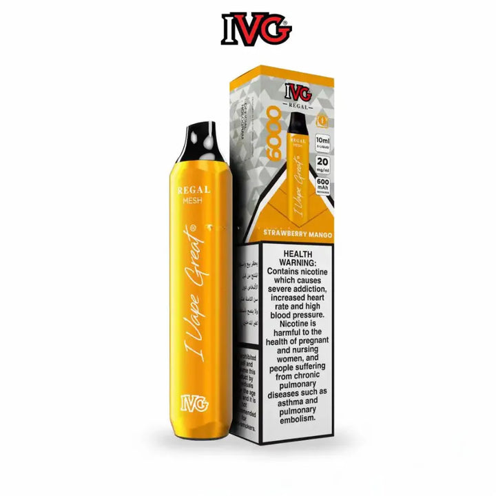 Strawberry Mango- IVG Regal 6000 Puffs Disposable Vape 20mg Nicotine in Dubai, UAE
