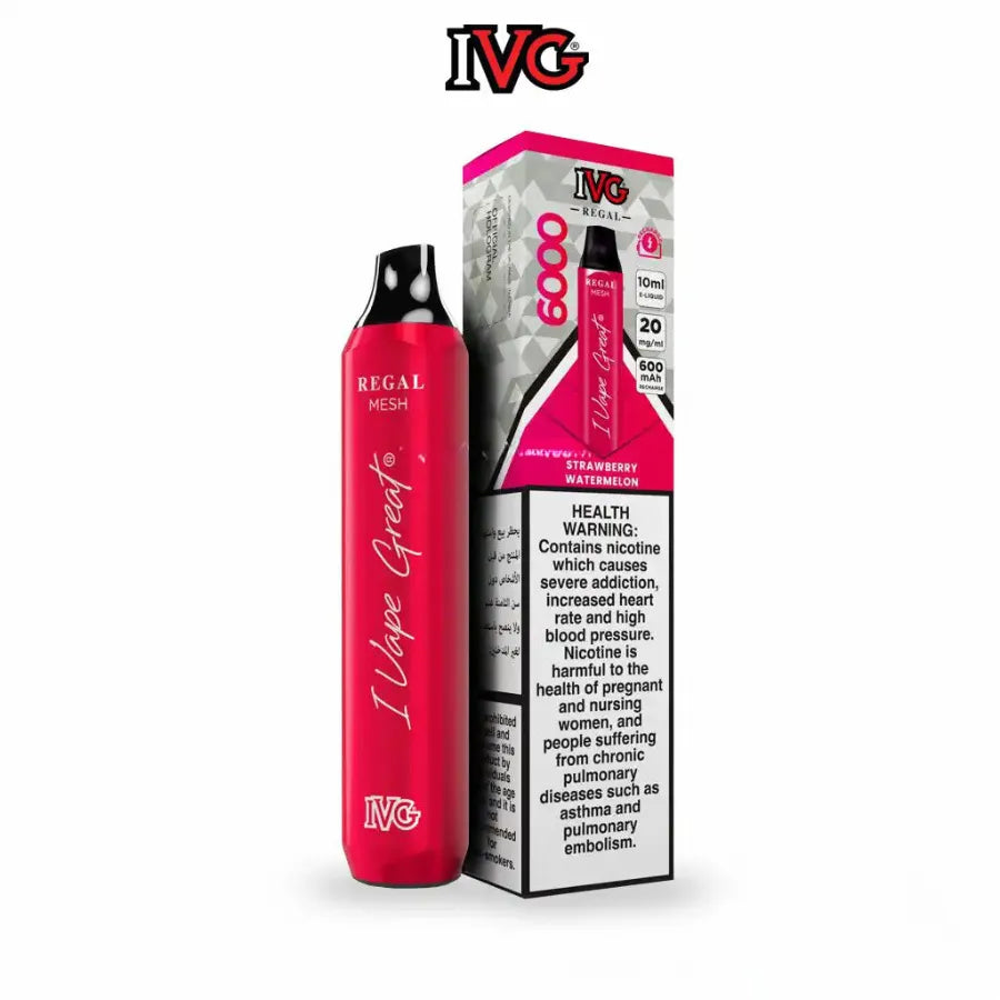 Strawberry Watermelon- IVG Regal 6000 Puffs Disposable Vape 20mg Nicotine in Dubai, UAE