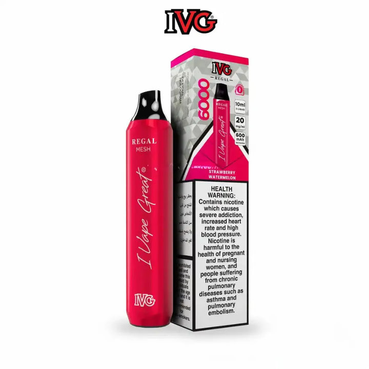 Strawberry Watermelon- IVG Regal 6000 Puffs Disposable Vape 20mg Nicotine in Dubai, UAE