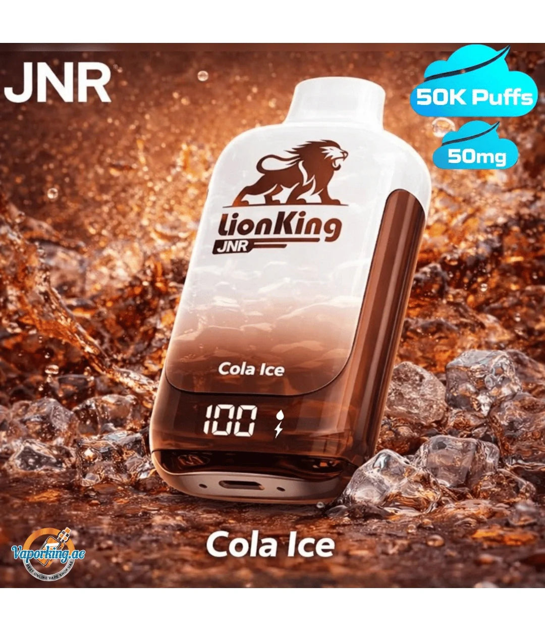 JNR Lionking 50000 Puffs Disposable Vape- Cola ICE