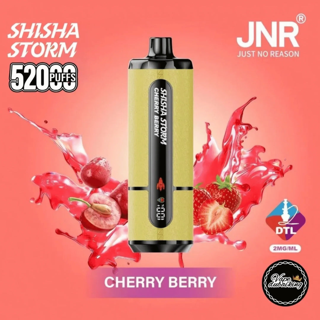 JNR Shisha Storm 52000 Puffs Disposable Vape- Cherry Berry