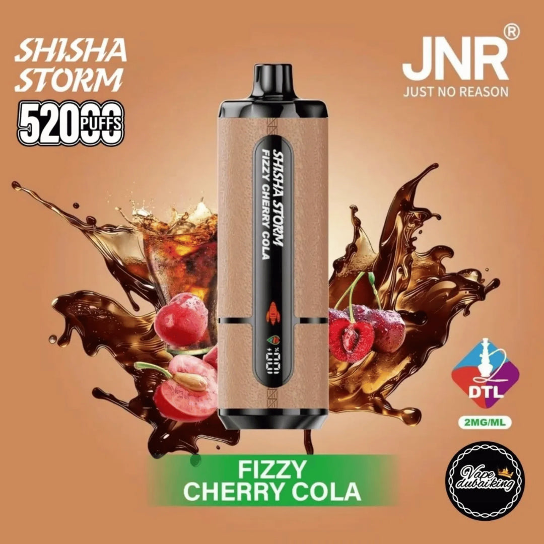 JNR Shisha Storm 52000 Puffs Disposable Vape- Fizzy Cherry Cola