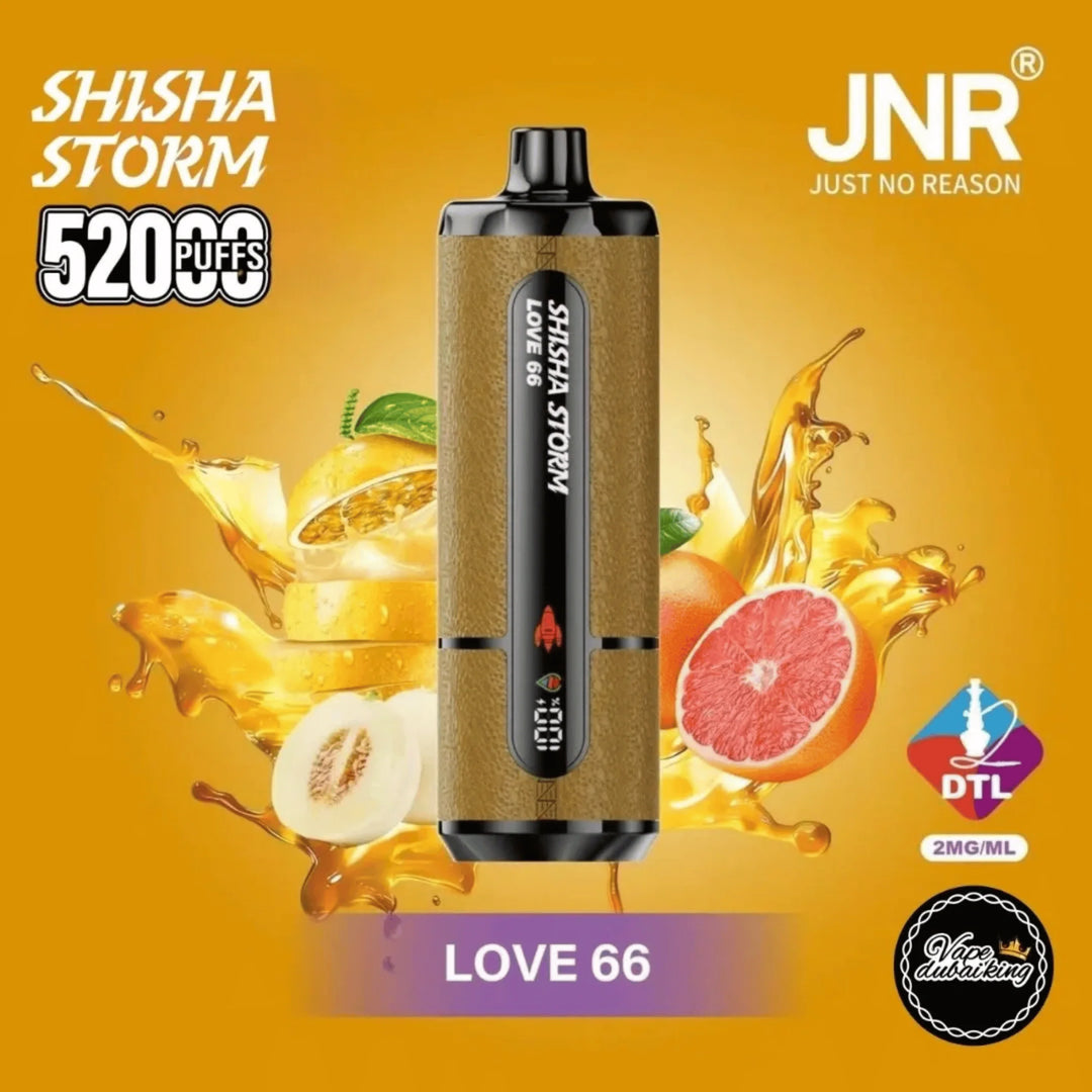 JNR Shisha Storm 52000 Puffs Disposable Vape- Love66