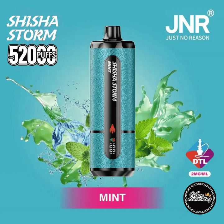 JNR Shisha Storm 52000 Puffs Disposable Vape- Mint 