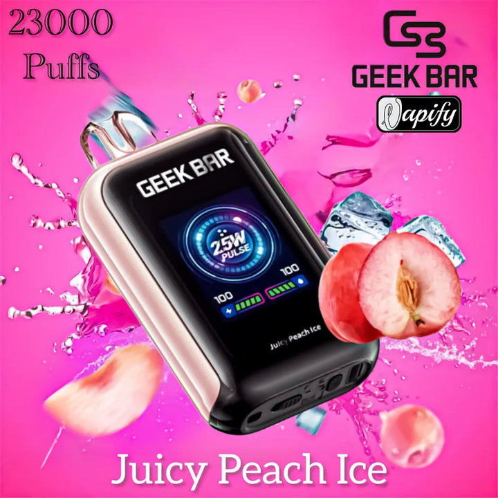 Juicy Peach Ice  - Geek Bar 23000 Puffs 50mg Disposable Vape in Dubai, UAE