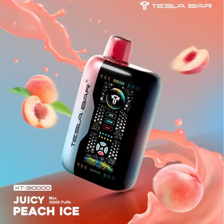 Juicy Peach Ice  - Tesla Bar XT 30000 Puff Disposable Vape 2% Nicotine in Dubai, UAE