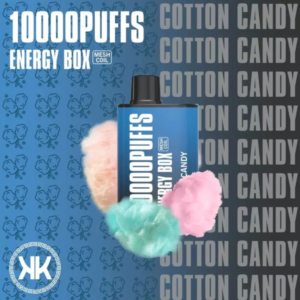 Cotton Candy - KK Energy Box 10000 Puffs Disposable 50mg Vape in Dubai, UAE