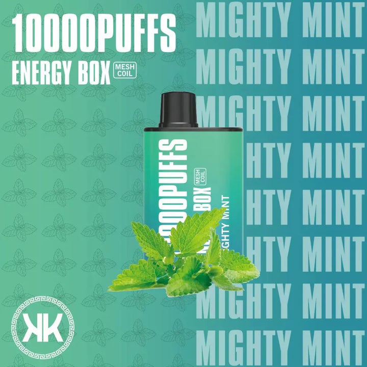 Mighty Mint  - KK Energy Box 10000 Puffs Disposable 50mg Vape in Dubai, UAE