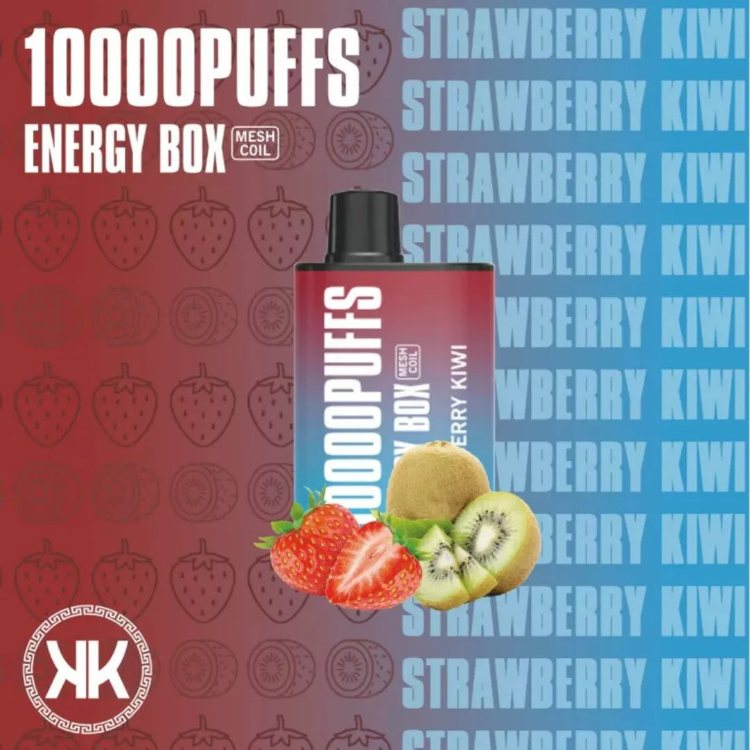 Strawberry Kiwi - KK Energy Box 10000 Puffs Disposable 50mg Vape in Dubai, UAE