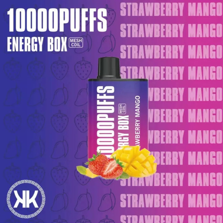 Strawberry Mango - KK Energy Box 10000 Puffs Disposable 50mg Vape in Dubai, UAE