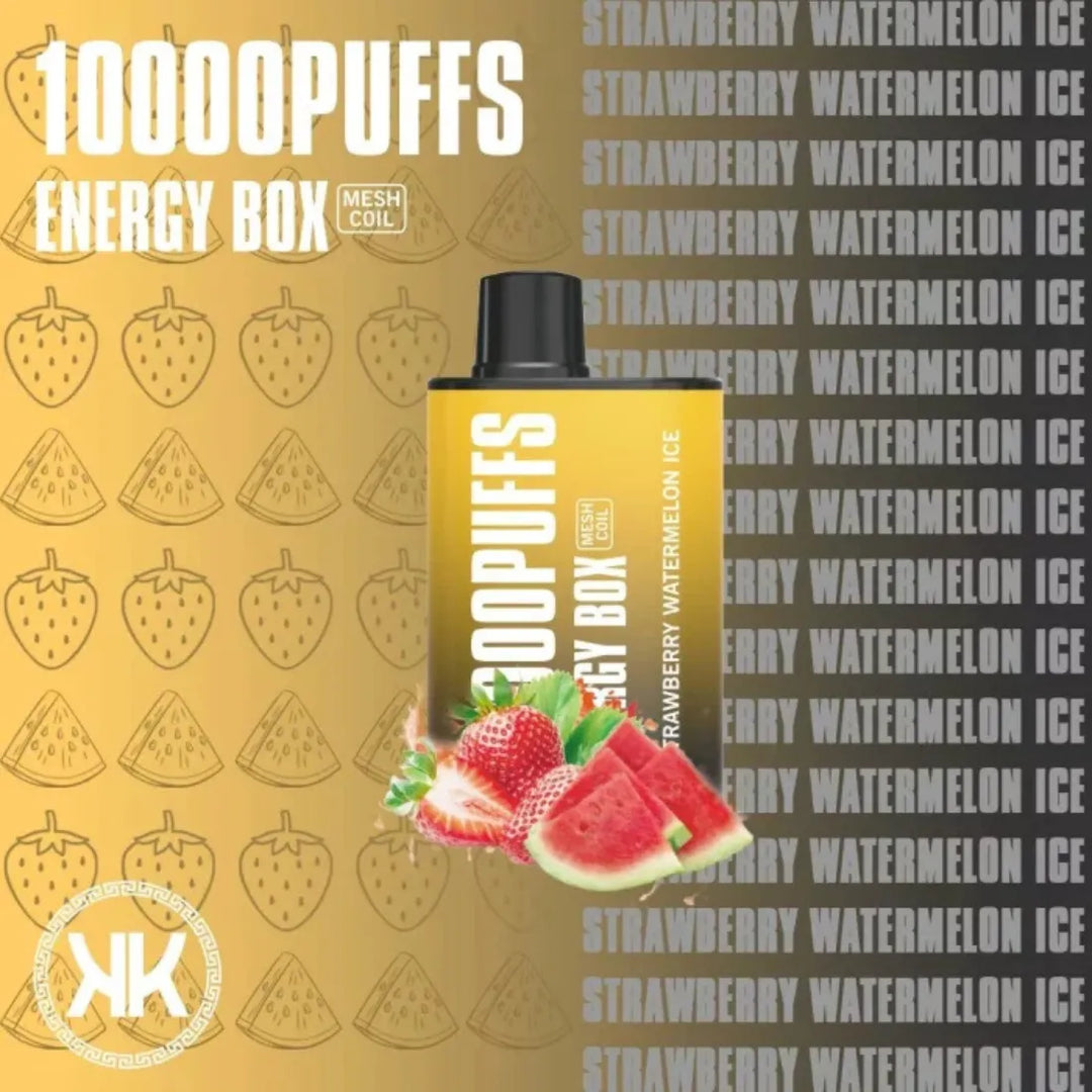 Strawberry Watermelon Ice - KK Energy Box 10000 Puffs Disposable 50mg Vape in Dubai, UAE