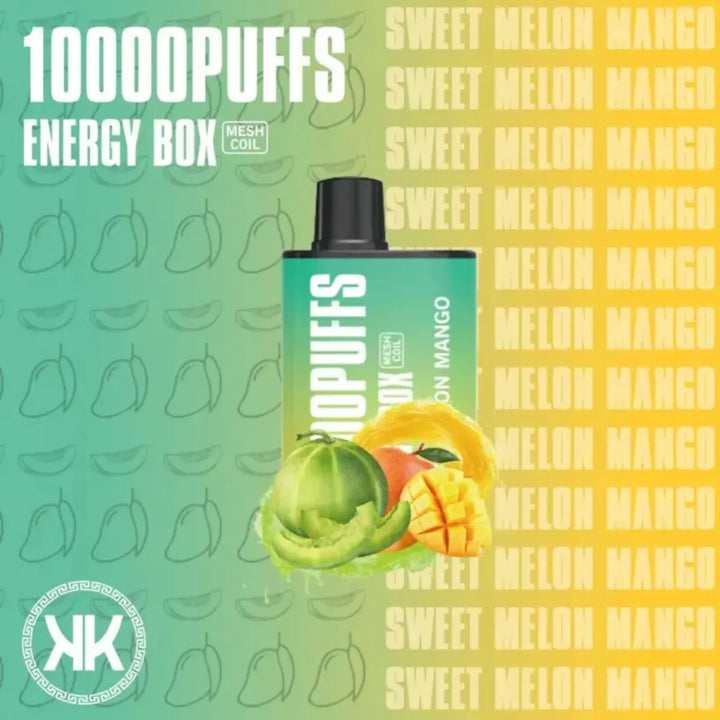 Sweet Melon Mango - KK Energy Box 10000 Puffs Disposable 50mg Vape in Dubai, UAE