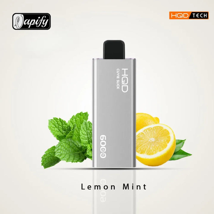 Lemon Mint  - HQD Cuvie Slick 6000 Puffs Disposable Vape 2% Nicotine in Dubai, UAE