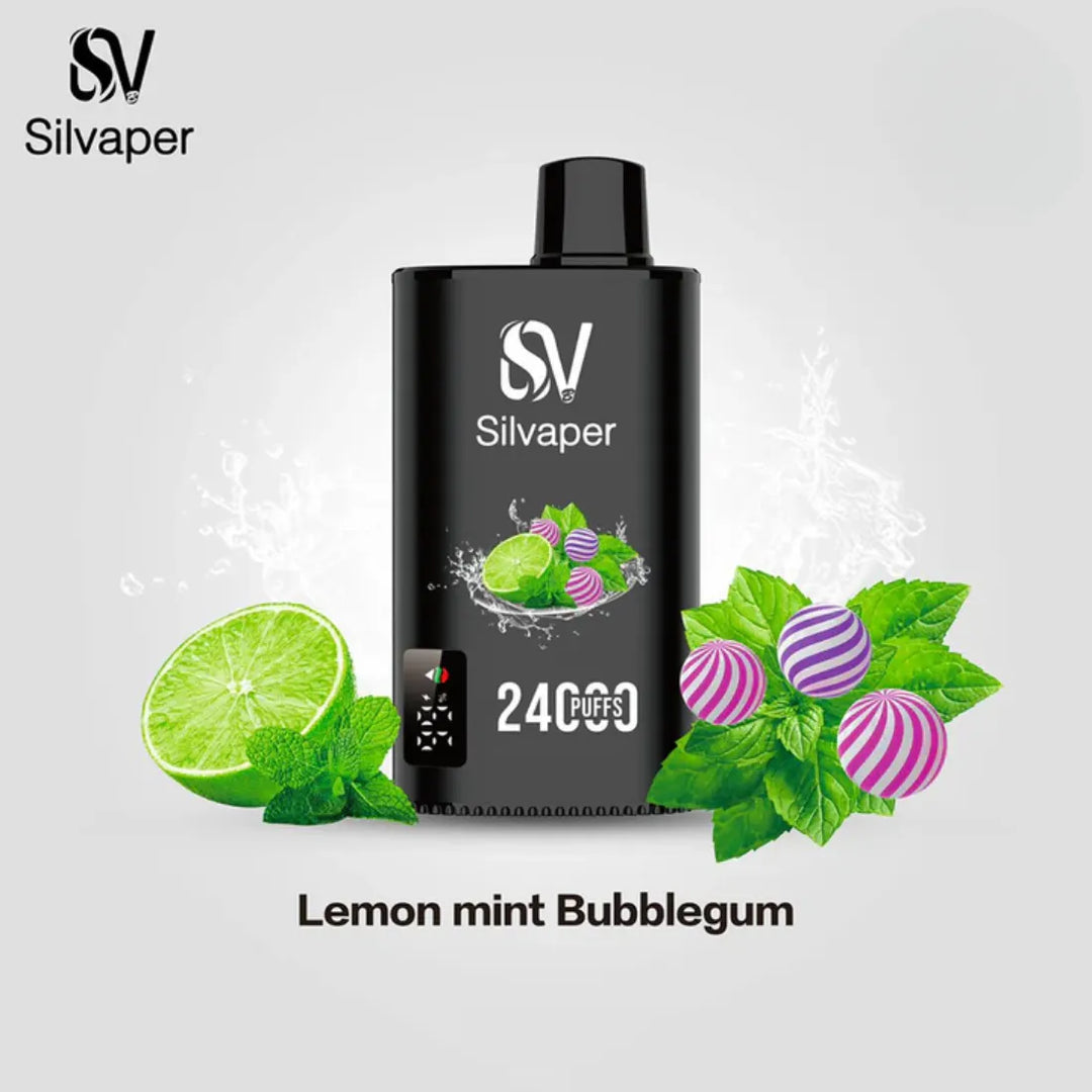 Lemon Mint Bubblegum - Silvaper 24000 Puffs Disposable Vape 2% Nicotine in Dubai, UAE
