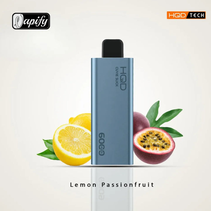 Lemon Passionfruit  - HQD Cuvie Slick 6000 Puffs Disposable Vape 2% Nicotine in Dubai, UAE