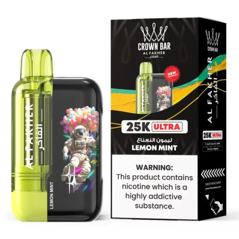 Lemon Mint  - Al Fakher 25K Ultra 25000 Puffs 5mg Disposable Vape in Dubai, UAE