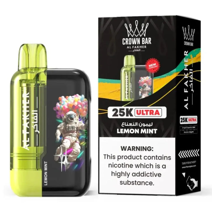 Lemon Mint  - Al Fakher 25K Ultra 25000 Puffs 5mg Disposable Vape in Dubai, UAE