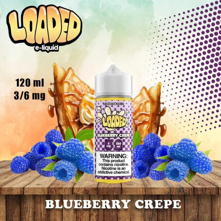 Blueberry Crepe - LOADED 120ML E-LIQUID 3MG in Dubai, UAE 