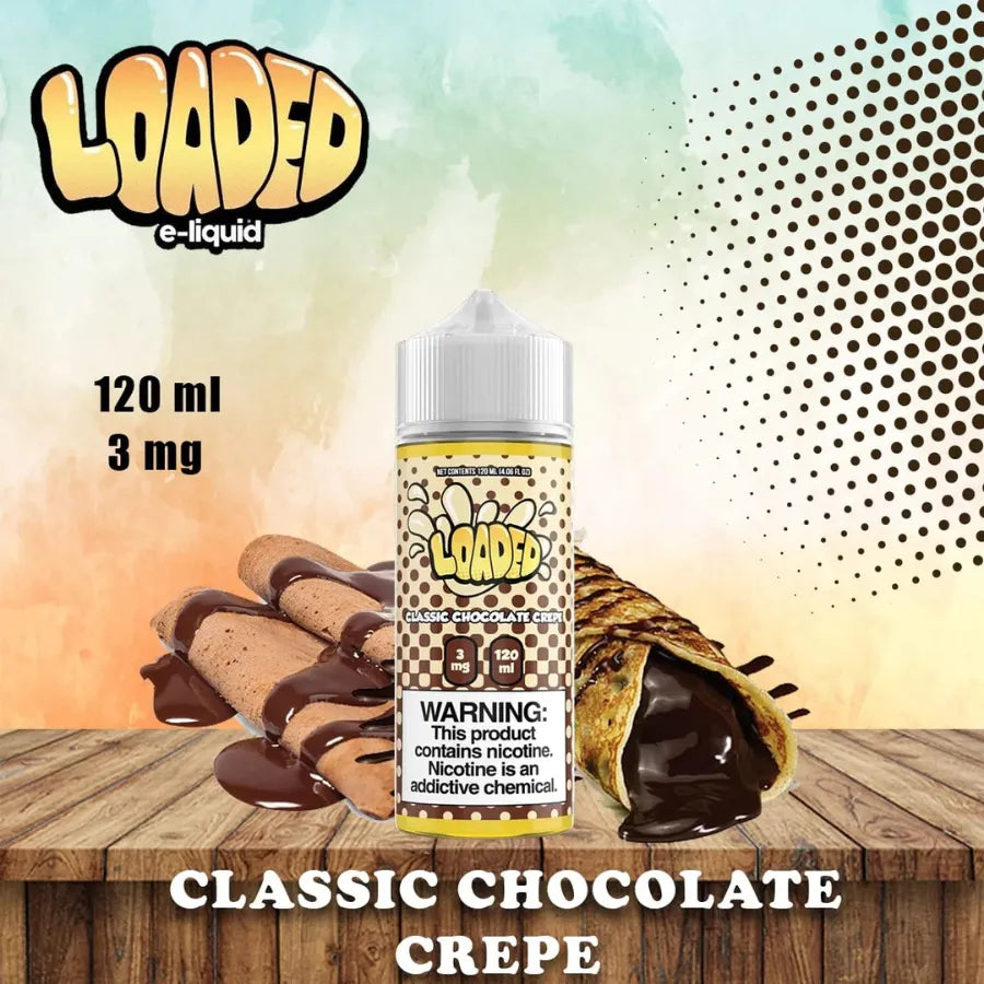 Classic Chocolate Crepe - LOADED 120ML E-LIQUID 3MG in Dubai, UAE 