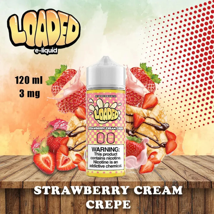 Strawberry Cream Crepe - LOADED 120ML E-LIQUID 3MG in Dubai, UAE 