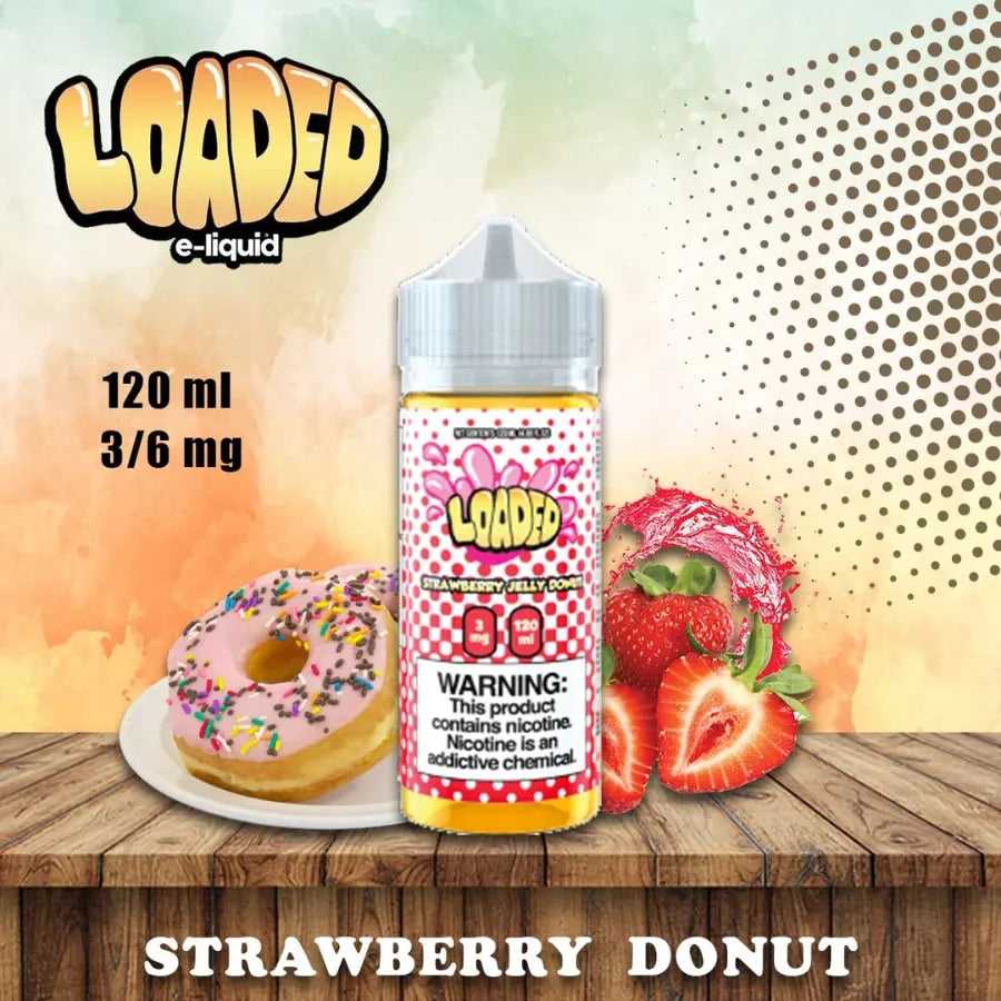 Strawberry Donut- LOADED 120ML E-LIQUID 3MG in Dubai, UAE 