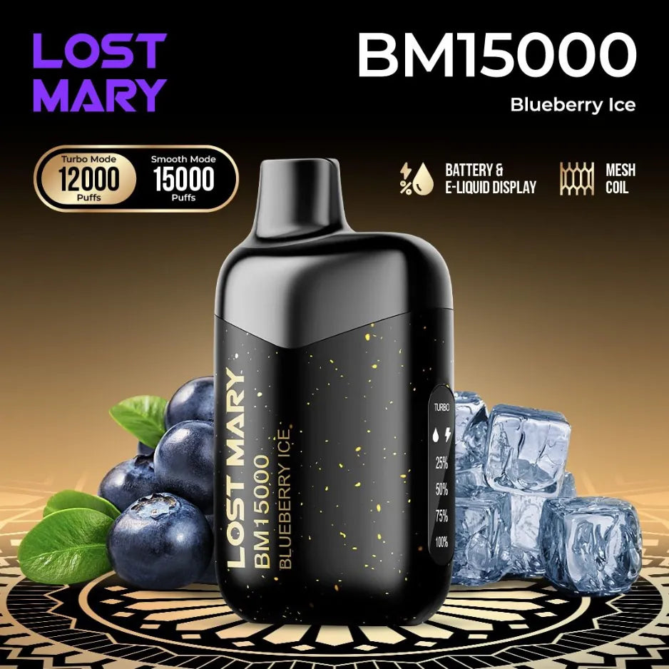 Lost Mary BM15000 Puffs Blueberry Ice Disposable Vape 50mg in Dubai, UAE