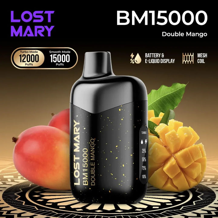 Lost Mary BM15000 Puffs Double Mango Disposable Vape 50mg in Dubai, UAE