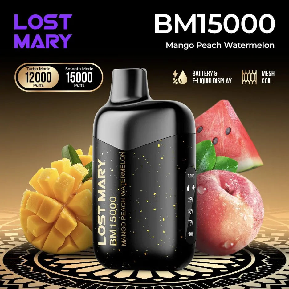 Lost Mary BM15000 Puffs Mango Peach Watermelon Disposable Vape 50mg in Dubai, UAE