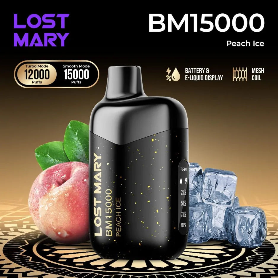 Lost Mary BM15000 Puffs Peach Ice Disposable Vape 50mg in Dubai, UAE