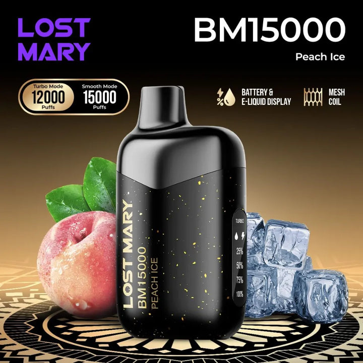 Lost Mary BM15000 Puffs Peach Ice Disposable Vape 50mg in Dubai, UAE