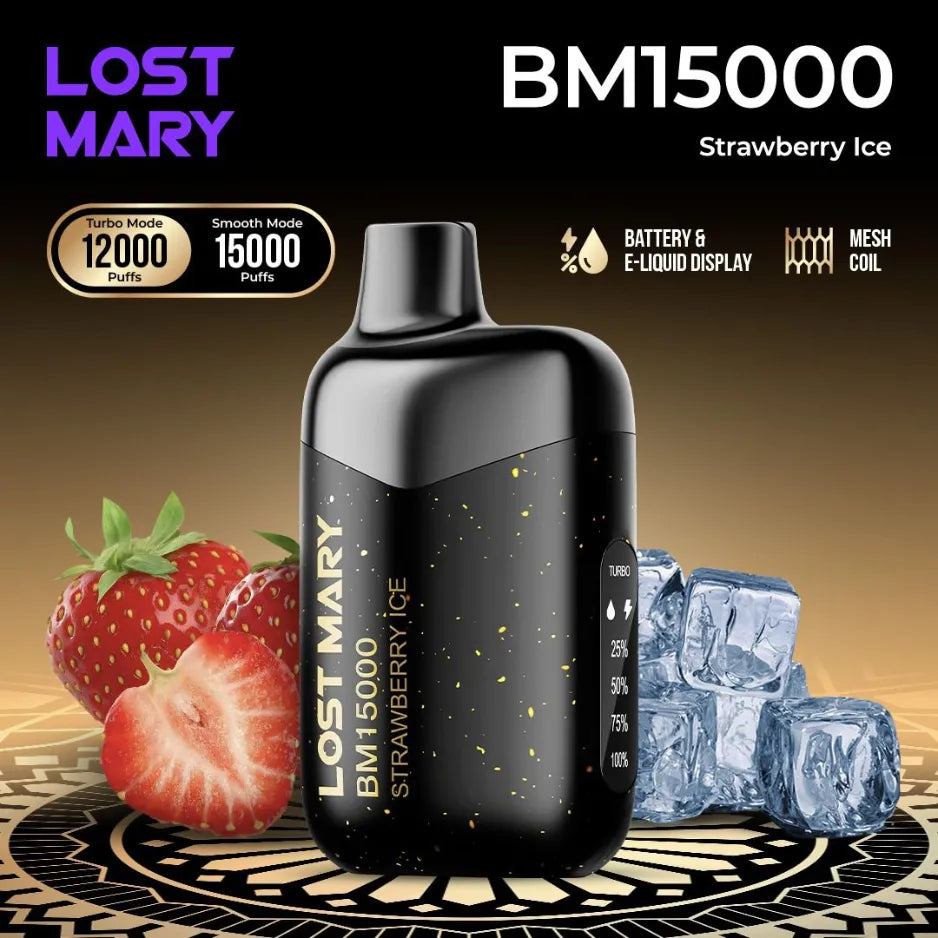 Lost Mary BM15000 Puffs Strawberry Ice Disposable Vape 50mg in Dubai, UAE