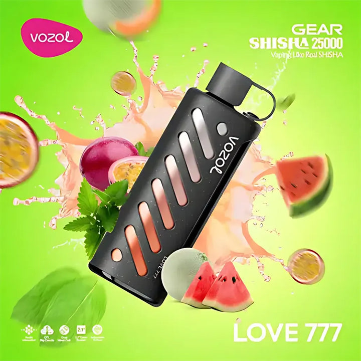 Love 777- VOZOL Gear Shisha 25000 Puffs Dual Mode Disposable Vape 5mg in Dubai, UAE