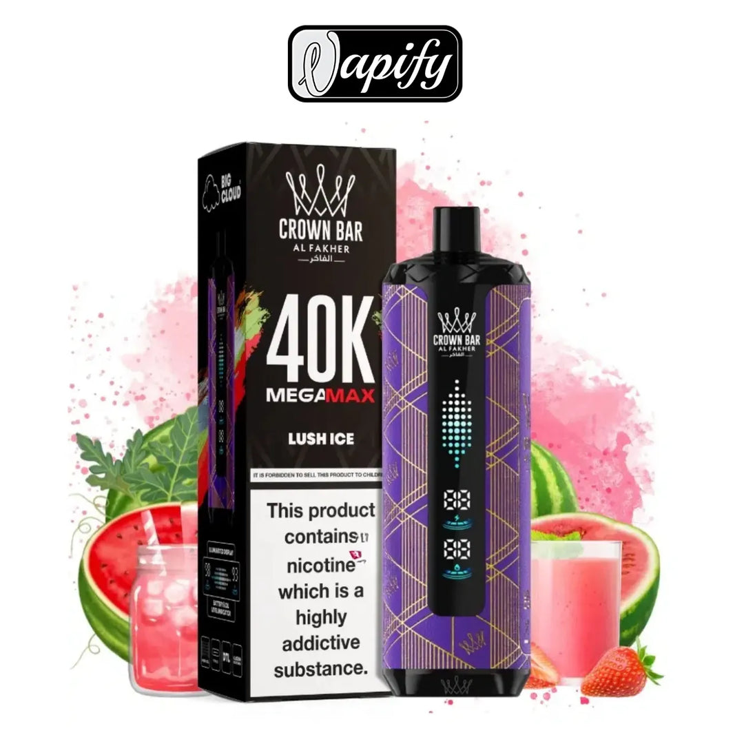 Lush Ice - Crown Bar Al Fakher Mega Max 40000 Puffs in Dubai, UAE
