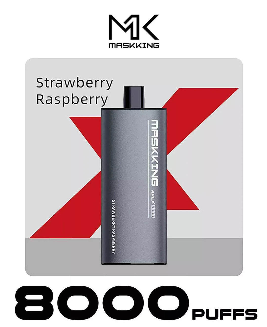 Strawberry Raspberry  - MASKKING Apex 8000 Puffs Disposable Vape in Dubai, UAE