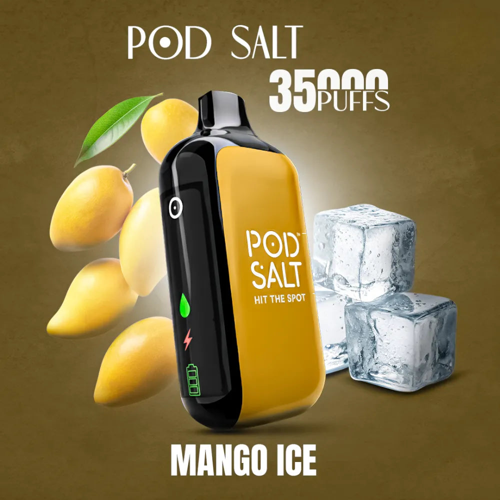 Mango Ice - Pod Salt 35000 Puffs Disposable Vape 20mg in Dubai, UAE