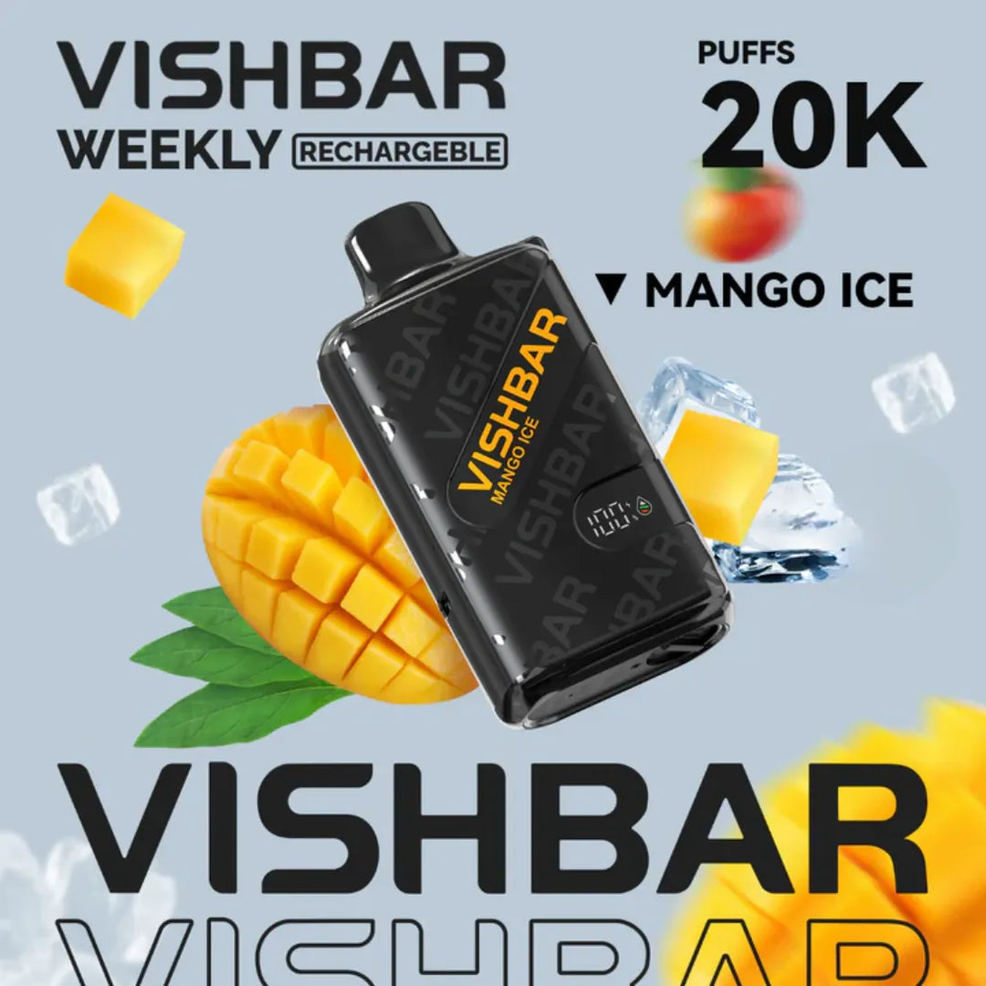 Mango Ice  - VISHBAR Weekly 20000 Puffs Disposable Rechargeable Vape in Dubai, UAE