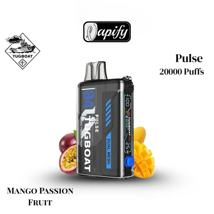 Mango Passion Fruit  - Tugboat Pulse 20000 Puffs Disposable Vape 50mg in Dubai, UAE