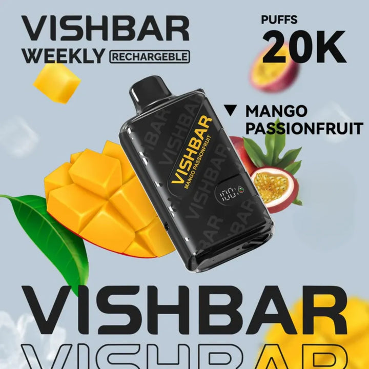 Mango Passionfruit - VISHBAR Weekly 20000 Puffs Disposable Rechargeable Vape in Dubai, UAE