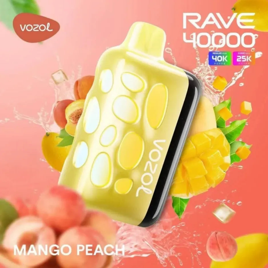 Mango Peach  - VOZOL Rave 40000 Puffs Disposable Vape 50mg in Dubai, UAE