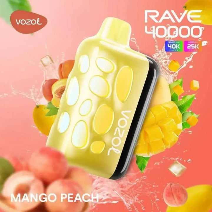 Mango Peach  - VOZOL Rave 40000 Puffs Disposable Vape 50mg in Dubai, UAE