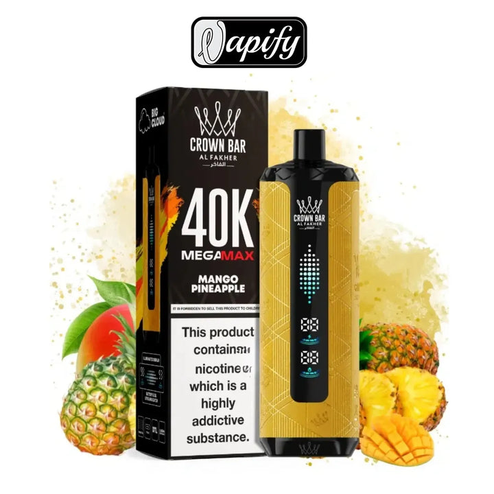 Mango Pineapple - Crown Bar Al Fakher Mega Max 40000 Puffs in Dubai, UAE