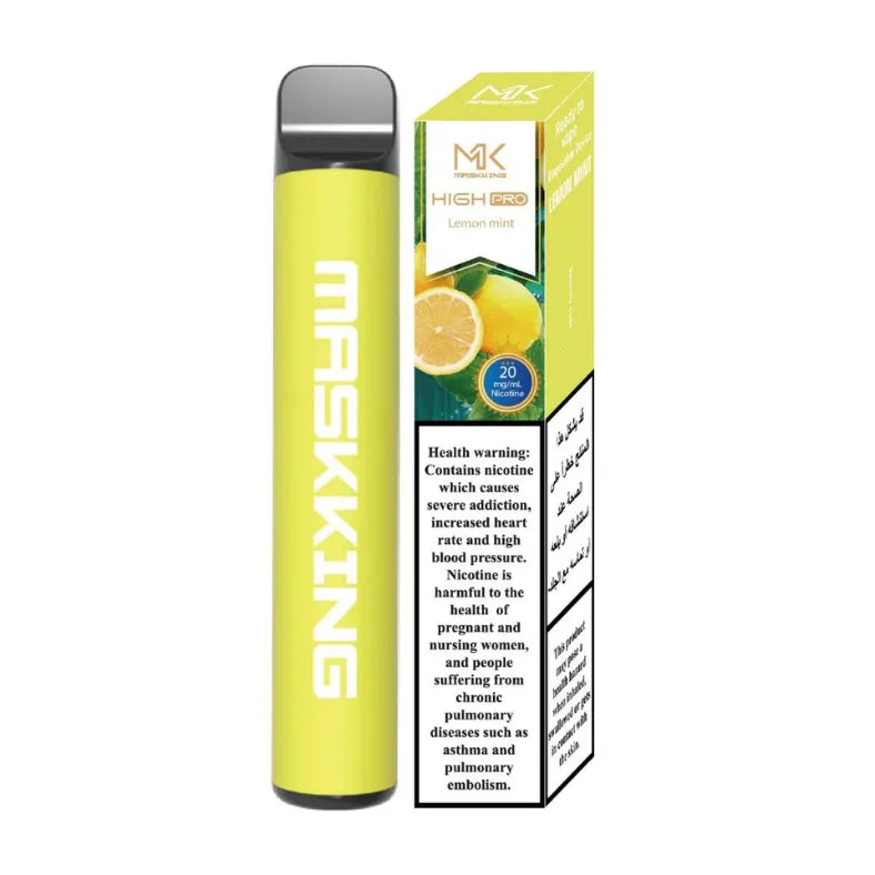 Lemon Mint  -Maskking High Pro 1600 Puffs Disposable Vape in Dubai, UAE