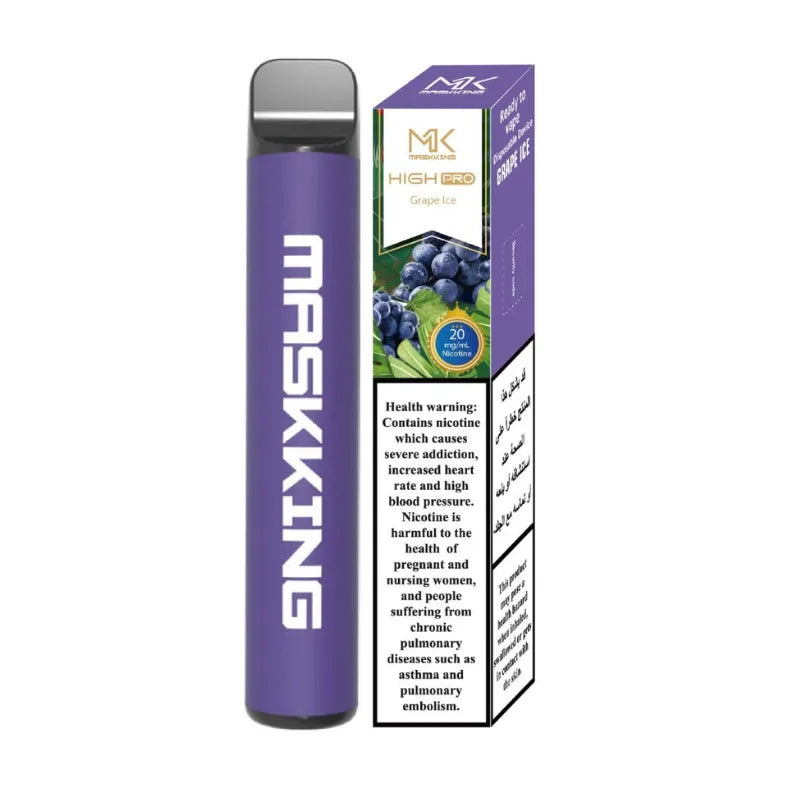 Grape Ice  -Maskking High Pro 1600 Puffs Disposable Vape in Dubai, UAE