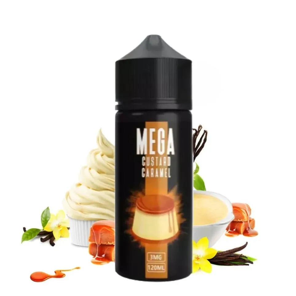 Mega120mLVapeE-liquidGrand3mg-CustardCaramel