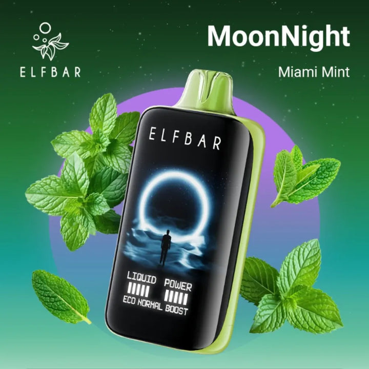 Miami Mint- ELFBAR Moon Night 40000 Puffs Disposable Vape 50mg in Dubai, UAE  
