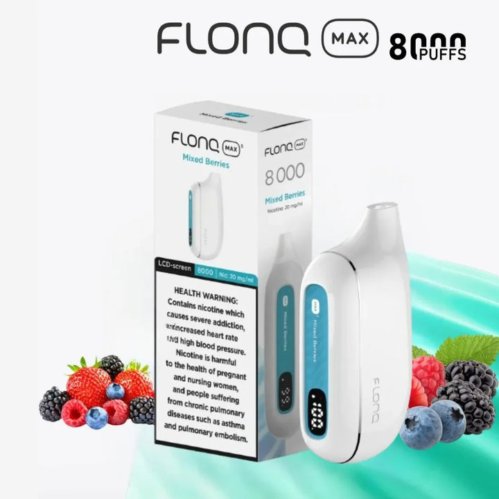 Mixed berries - Flonq Max S 8000 Puffs Disposable Vape 20mg Nicotine in Dubai, UAE