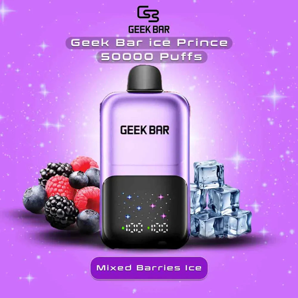 Mixed Berries Ice- Geek Bar Ice Prince 50000 Puffs Disposable Vape in Dubai, UAE