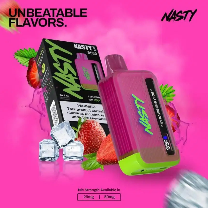 NASTY Bar 8500 Puffs Disposable Vape - Strawberry Ice 