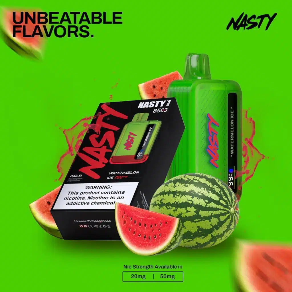 NASTY Bar 8500 Puffs Disposable Vape - Watermelon Ice 